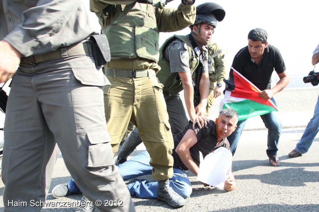 Palestinian and activists blocked Route 443 | IMG_1715