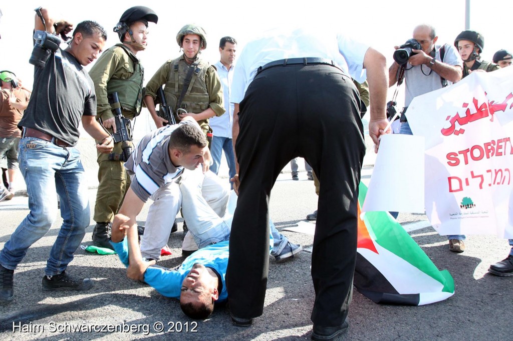 Palestinian and activists blocked Route 443 | IMG_1784