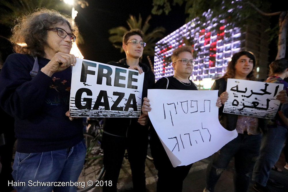 Protest calling for an end to shooting protesters in Gaza, Tel Aviv