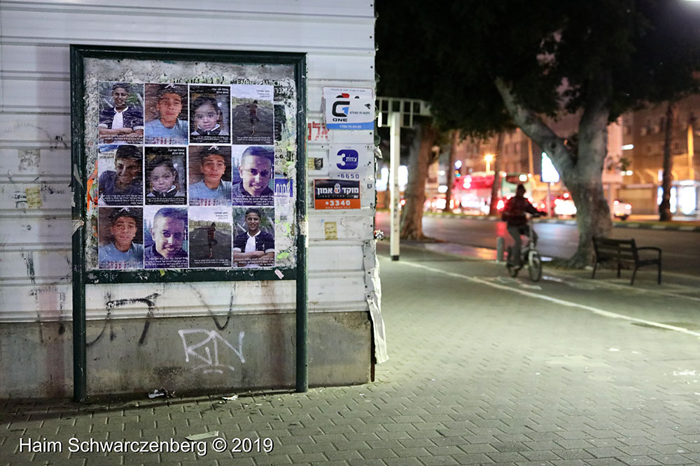 Thursday March 7th 2018 Tel Aviv- Jews for Return, hung pictures of six of the children who were shot dead by Israeli soldiers while participating in the return demonstrations that began on the 30th of March 2018 on the streets of Tel Aviv.