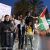A few dozens of Palestinian activists and Israeli allies staged a protest in Jaffa's historic clock tower square, demanding the Israeli government ordered the immediate cessation of its bombing campaign in the Gaza Strip